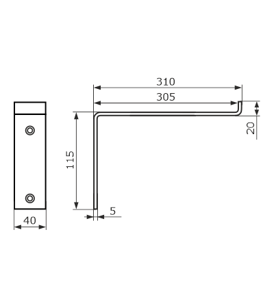 Домарт Кронштейн  LOFT 300 мод.1 черный (10)